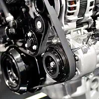 Air conditioning compressor and drive belt in an engine bay | atmechanical | Perth Air conditioning compressor and drive belt in an engine bay | atmechanical | Perth