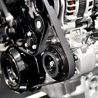 Air conditioning compressor and drive belt in an engine bay | atmechanical | Perth Air conditioning compressor and drive belt in an engine bay | atmechanical | Perth