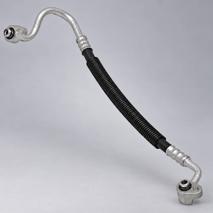 Car aircon hose repair Car aircon hose repair: refrigerant hose and metal fittings