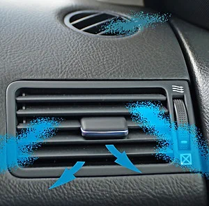 Airflow from a dashboard vent Illustration of air flowing from a car dashboard vent