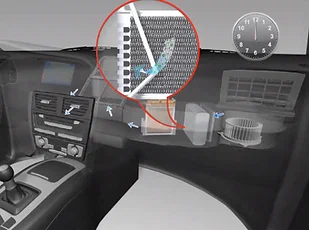 Diagram showing debris on the car air conditioning evaporator | atmechanical | Perth Diagram showing debris on the car air conditioning evaporator | atmechanical | Perth